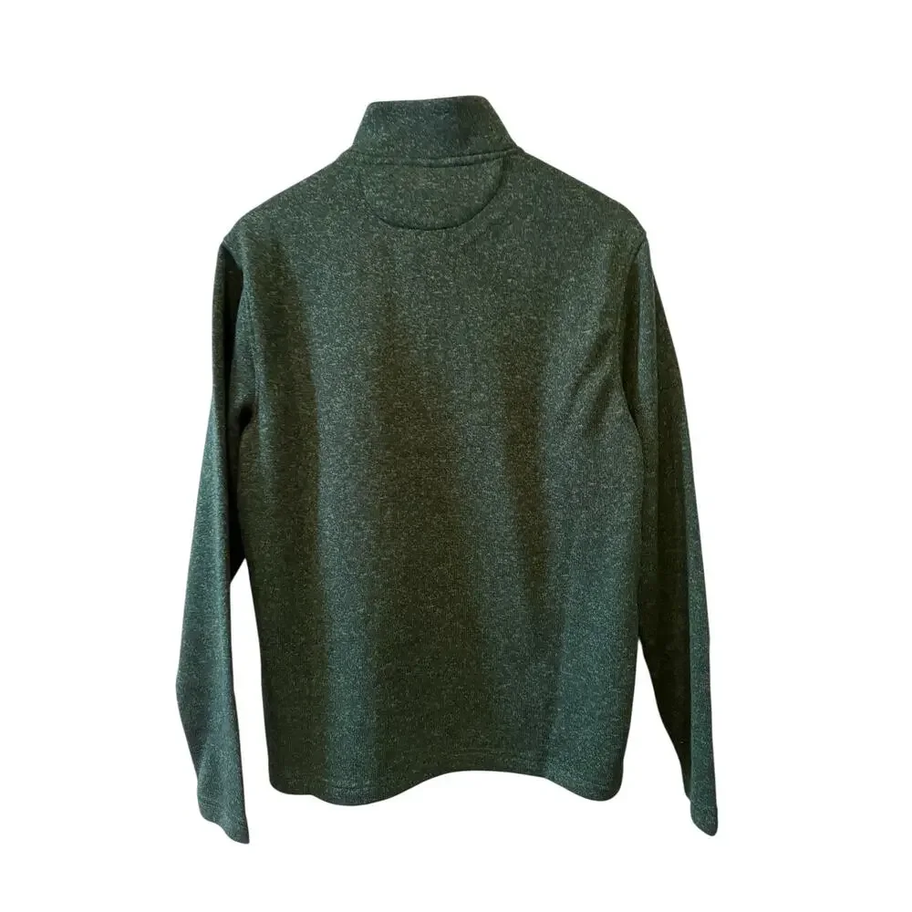Robert Graham Kenwood Long Sleeve Quarter Zip Sweater Forest Green S